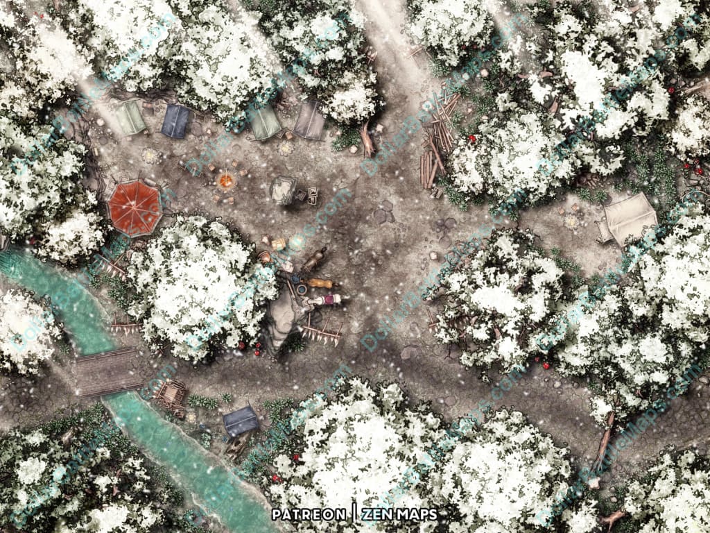 Forest Bandit Camp Mega Deal Pack - 6 Maps! Rpg Battlemap