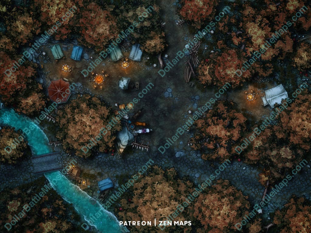 Forest Bandit Camp Mega Deal Pack - 6 Maps! Rpg Battlemap