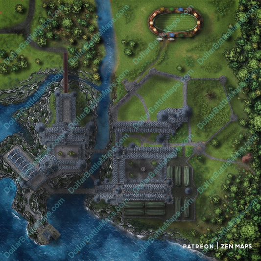 Magic Castle Overview Map Rpg Battlemap