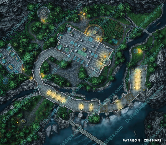 Riverdell Elven Sanctuary Map Pack - 4 Maps Rpg Battlemap