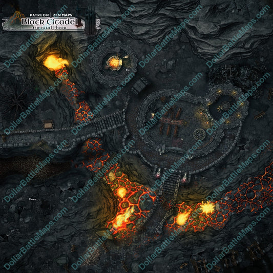 The Black Citadel Map 4-Pack Rpg Battlemap